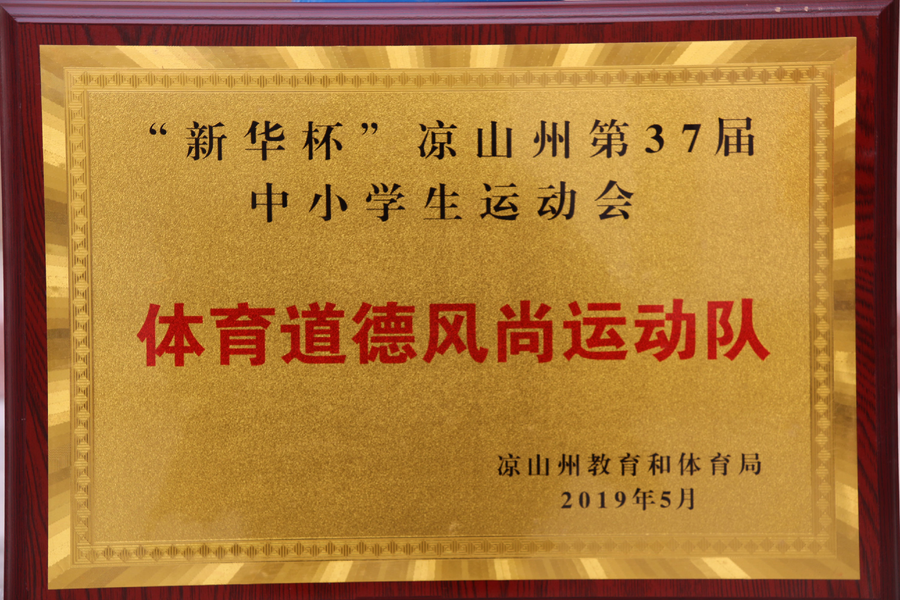 凉山州第37届运动会体育道德风尚运动队